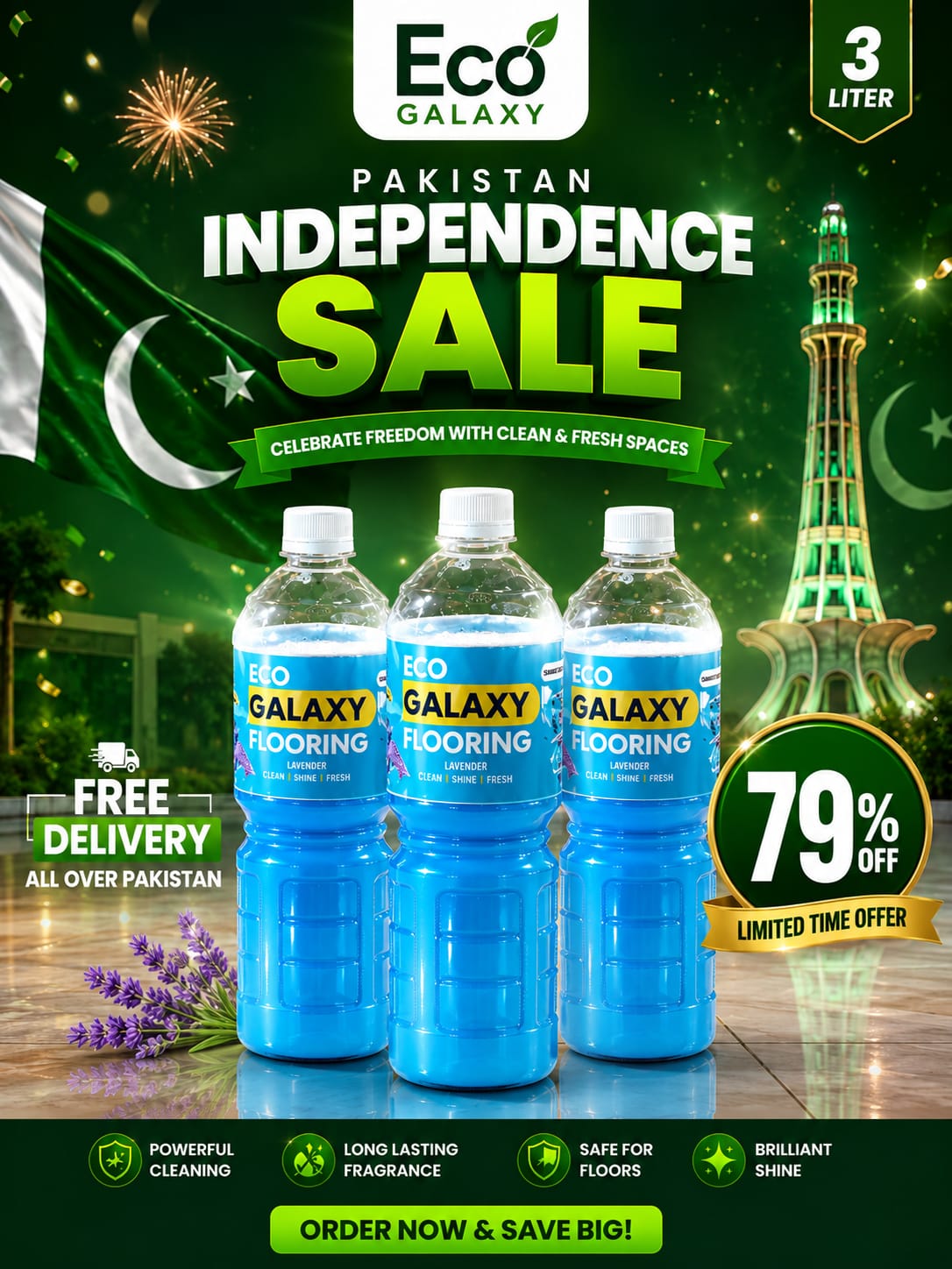 Eco Galaxy™ Premium Floor Cleaner | Luxury Lavender Formula