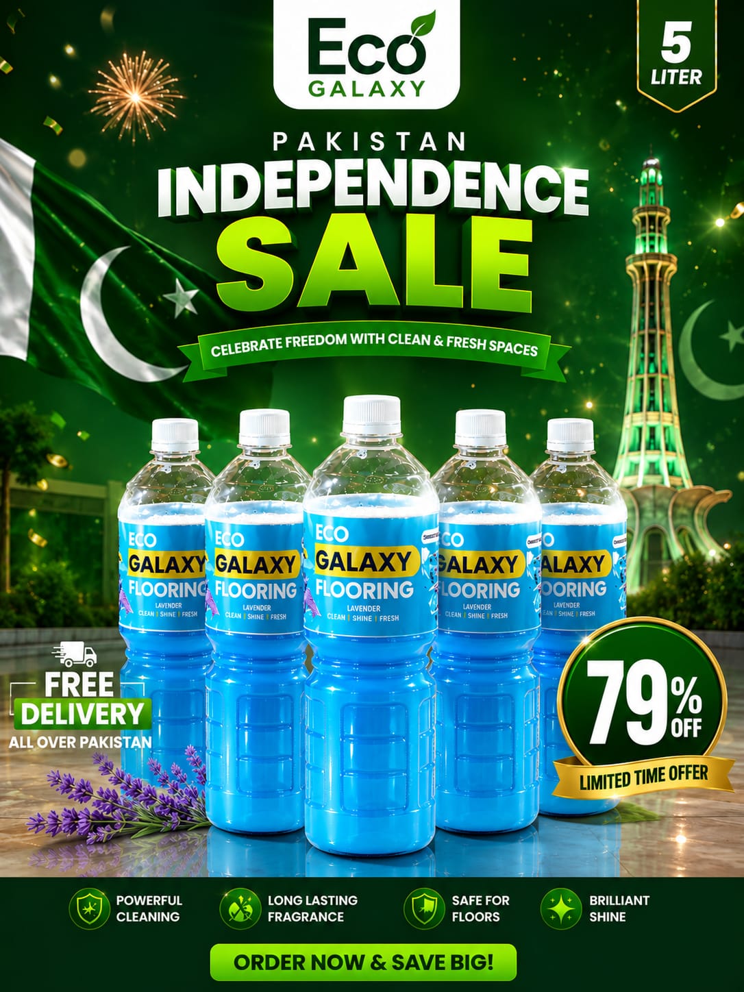 Eco Galaxy™ Premium Floor Cleaner | Luxury Lavender Formula