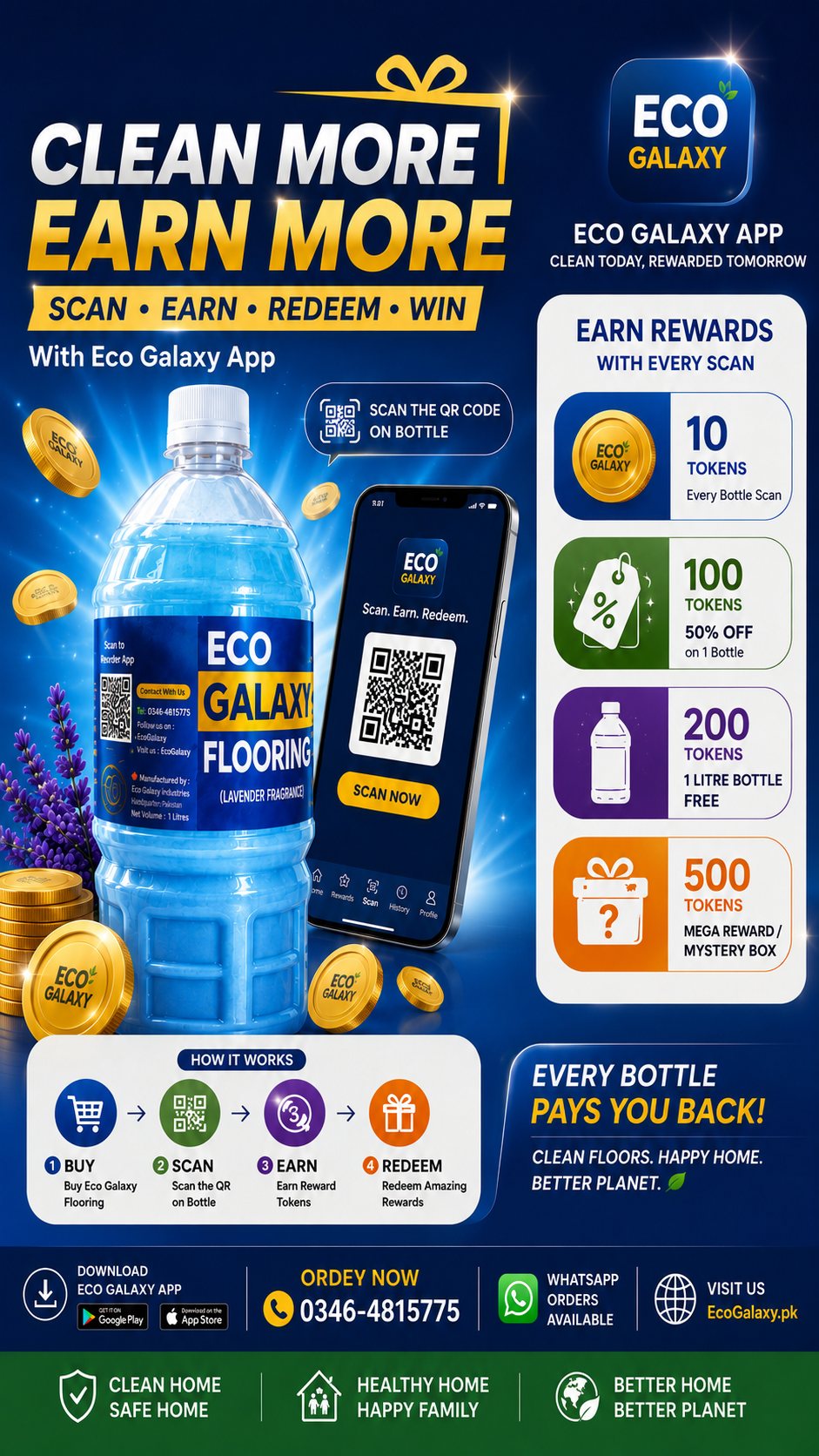 Eco Galaxy Flooring™ Premium Lavender Floor Cleaner – Professional-Grade Cleaning & Long-Lasting Freshness | 1 Litre