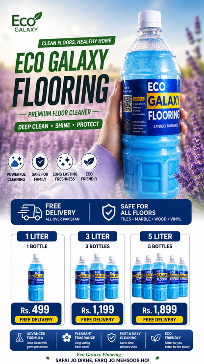 Eco Galaxy Flooring™ Premium Lavender Floor Cleaner – Professional-Grade Cleaning & Long-Lasting Freshness | 1 Litre